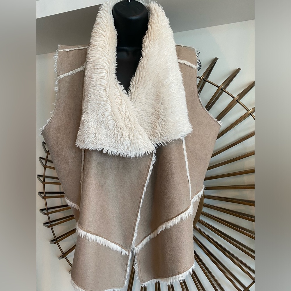 Fall suede vest by Olive and Oak